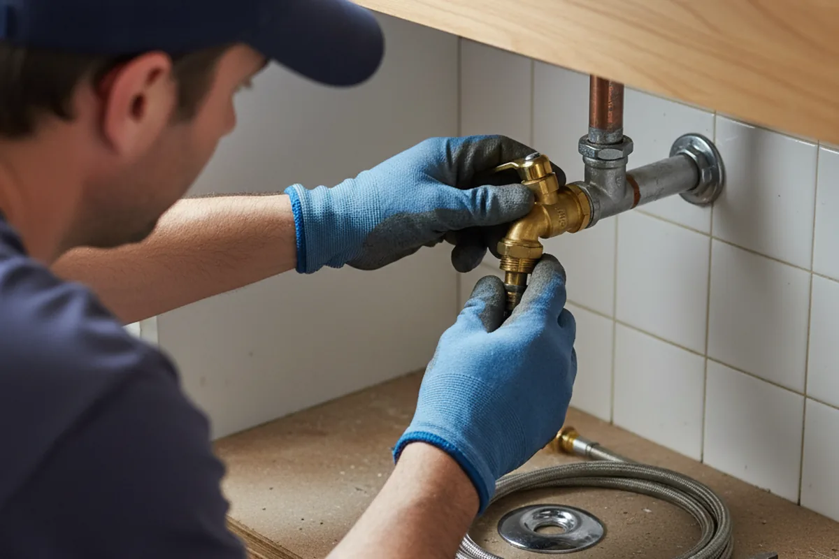 Shutoff valve and fitting work during Faucet and Fixture Repair in Sebring